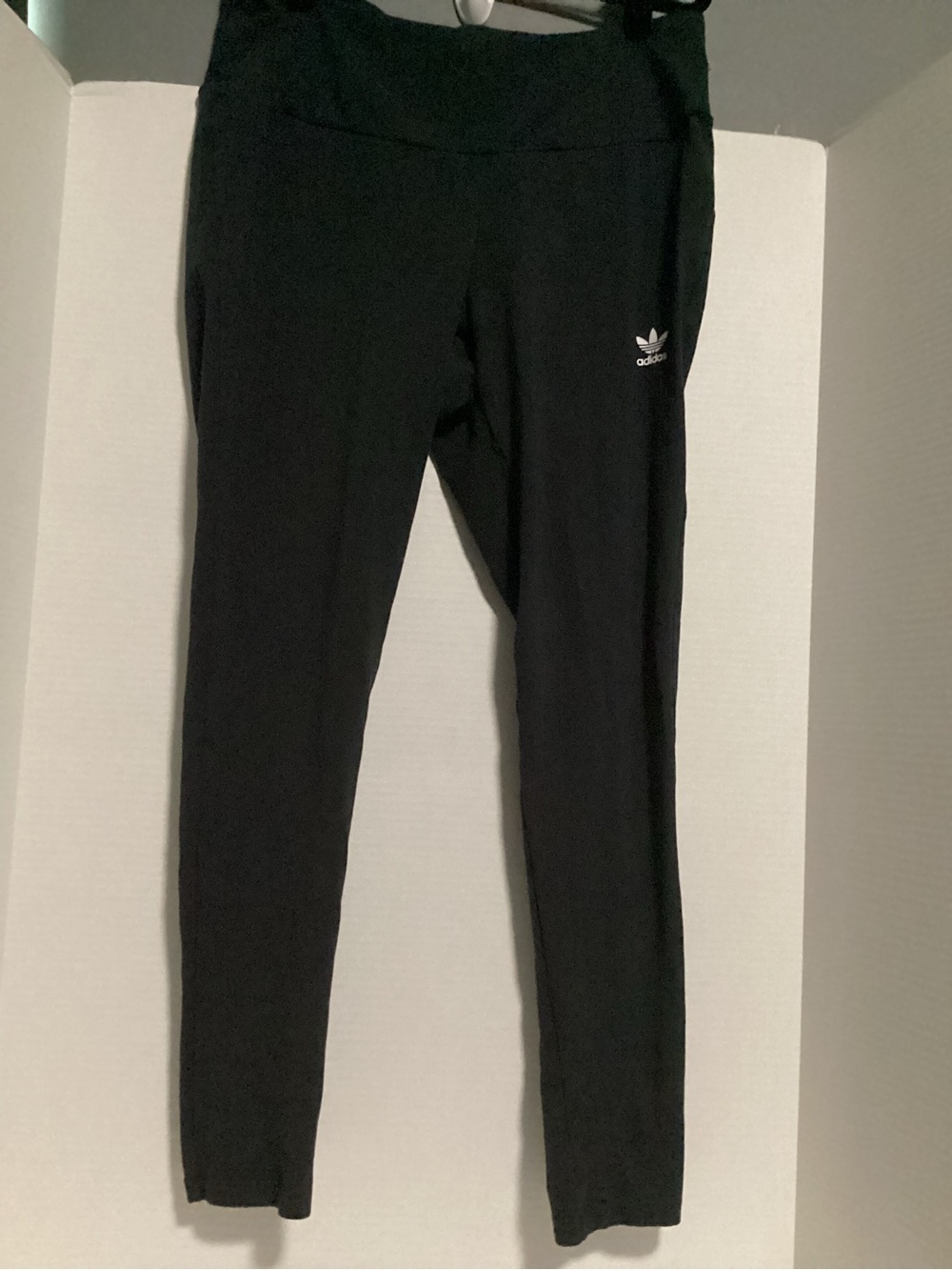 adidas Black 1x women Leggings with White Trefoil Accent